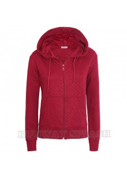 Quilted Hoody (Wine)